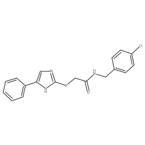 N-(4-chlorobenzyl)-2-((5-phenyl-1H-imidazol-2-yl)thio)acetamide结构式