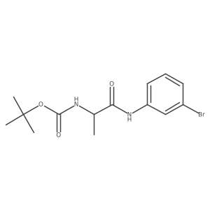 [1-(3-Bromo-phenylcarbamoyl)-ethyl]-carbamic acid t-butyl ester结构式