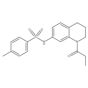 4-methyl-N-(1-propanoyl-1,2,3,4-tetrahydroquinolin-7-yl)benzene-1-sulfonamide Structure