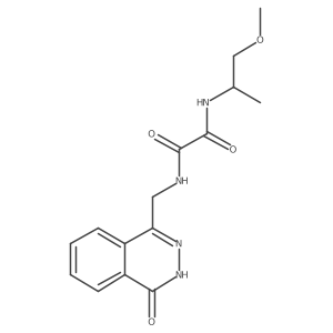 N-(2-methoxy-1-methylethyl)-N'-[(4-oxo-3,4-dihydrophthalazin-1-yl)methyl]ethanediamide结构式