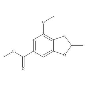 4-Methoxy-2-methyl-2,3-dihydro-benzofuran-6-carboxylic acid methyl ester结构式