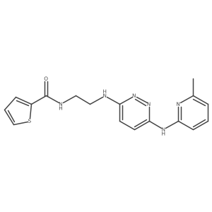 N-[2-({6-[(6-methylpyridin-2-yl)amino]pyridazin-3-yl}amino)ethyl]thiophene-2-carboxamide结构式