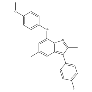 3-(4-fluorophenyl)-N-(4-methoxyphenyl)-2,5-dimethylpyrazolo[1,5-a]pyrimidin-7-amine结构式