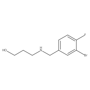 3-{[(3-Bromo-4-fluorophenyl)methyl]amino}propan-1-ol结构式