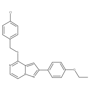 4-[(4-Chlorobenzyl)thio]-2-(4-ethoxyphenyl)pyrazolo[1,5-a]pyrazine结构式