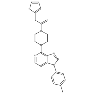 1-{4-[3-(4-methylphenyl)-3H-[1,2,3]triazolo[4,5-d]pyrimidin-7-yl]piperazin-1-yl}-2-(thiophen-2-yl)ethan-1-one Structure