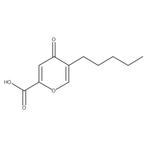 4-Oxo-5-pentylpyran-2-carboxylic acid结构式