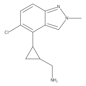 (2-(5-Chloro-2-methyl-2H-indazol-4-yl)cyclopropyl)methanamine结构式