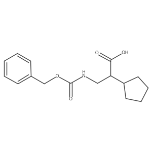 3-Cbz-Amino-2-cyclopentyl-propionic acid结构式