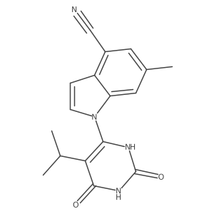 1-(5-Isopropyl-2,6-dioxo-1,2,3,6-tetrahydro-pyrimidin-4-yl)-6-methyl-1h-indole-4-carbonitrile Structure