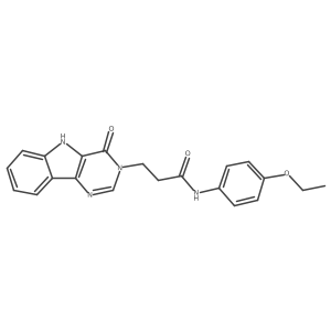 N-(4-ethoxyphenyl)-3-(4-oxo-4,5-dihydro-3H-pyrimido[5,4-b]indol-3-yl)propanamide Structure