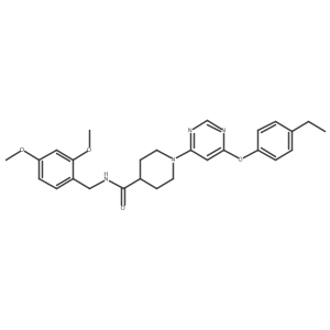 N-(2,4-dimethoxybenzyl)-1-[6-(4-ethylphenoxy)pyrimidin-4-yl]piperidine-4-carboxamide Structure