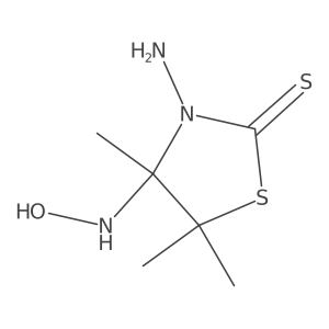 3-Amino-4-(hydroxyamino)-4,5,5-trimethyl-2-thiazolidinethione结构式