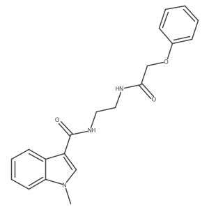 Cn1cc(C(=O)NCCNC(=O)COc2ccccc2)c2ccccc21结构式