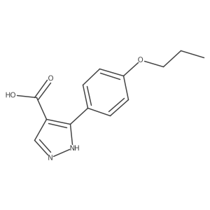 3-(4-Propoxyphenyl)-1H-pyrazole-4-carboxylic acid结构式