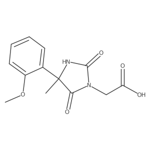 2-[4-(2-Methoxyphenyl)-4-methyl-2,5-dioxoimidazolidin-1-yl]acetic acid结构式