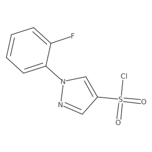 1-(2-fluorophenyl)-1H-pyrazole-4-sulfonyl chloride结构式