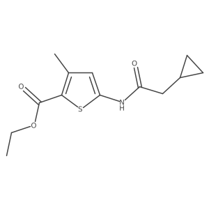 Ethyl 5-(2-cyclopropylacetamido)-3-methylthiophene-2-carboxylate Structure