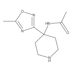 N-(4-(5-Methyl-1,2,4-oxadiazol-3-yl)piperidin-4-yl)acetamide结构式