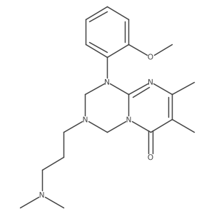 3-[3-(dimethylamino)propyl]-1-(2-methoxyphenyl)-7,8-dimethyl-1,2,3,4-tetrahydro-6H-pyrimido[1,2-a][1,3,5]triazin-6-one Structure