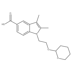 2,3-Dimethyl-1-[2-(tetrahydro-pyran-2-yloxy)-ethyl]-1H-indole-5-carboxylic acid Structure