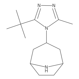 (3-exo)-3-[3-(1,1-Dimethylethyl)-5-methyl-4H-1,2,4-triazol-4-yl]-8-azabicyclo[3.2.1]octane Structure