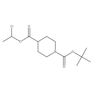 Piperidine-1,4-dicarboxylic acid 1-tert-butyl ester 4-(1-chloro-ethyl) ester结构式