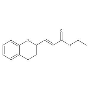 Ethyl (2E)-3-[(2S)-3,4-dihydro-2H-1-benzopyran-2-yl]-2-propenoate结构式