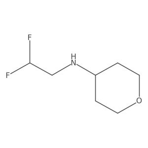 N-(2,2-difluoroethyl)oxan-4-amine结构式