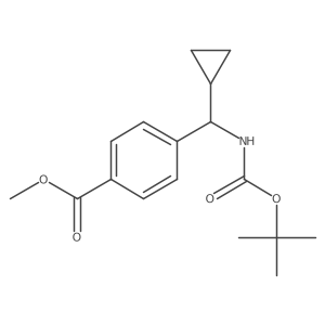 Methyl 4-{[(tert-butoxycarbonyl)amino](cyclopropyl)methyl}benzoate结构式