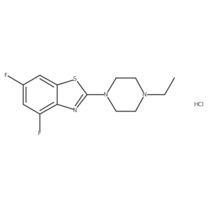 2-(4-Ethylpiperazin-1-yl)-4,6-difluorobenzo[d]thiazole hydrochloride结构式