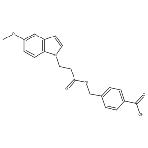 4-({[3-(5-methoxy-1H-indol-1-yl)propanoyl]amino}methyl)benzoic acid Structure
