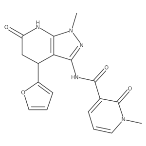 N-(4-(furan-2-yl)-1-methyl-6-oxo-4,5,6,7-tetrahydro-1H-pyrazolo[3,4-b]pyridin-3-yl)-1-methyl-2-oxo-1,2-dihydropyridine-3-carboxamide Structure