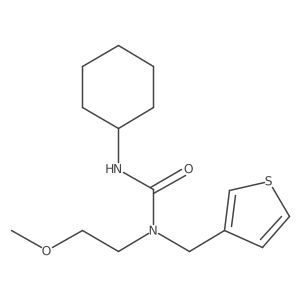 3-Cyclohexyl-1-(2-methoxyethyl)-1-(thiophen-3-ylmethyl)urea结构式