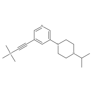 Trimethyl-[2-[5-(4-propan-2-ylpiperazin-1-yl)pyridin-3-yl]ethynyl]silane Structure