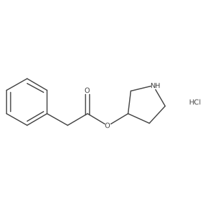 3-Pyrrolidinyl 2-phenylacetate hydrochloride结构式