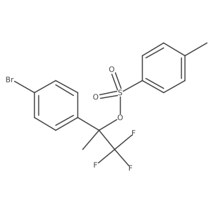 2-(4-Bromophenyl)-1,1,1-trifluoropropan-2-yl 4-methylbenzene-1-sulfonate结构式