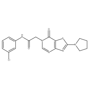 N-(3-chlorophenyl)-2-(7-oxo-2-(pyrrolidin-1-yl)thiazolo[4,5-d]pyrimidin-6(7H)-yl)acetamide Structure