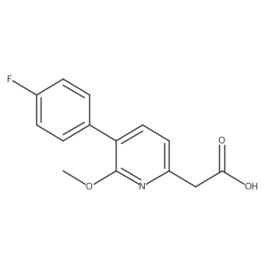 5-(4-Fluorophenyl)-6-methoxy-2-pyridineacetic acid结构式