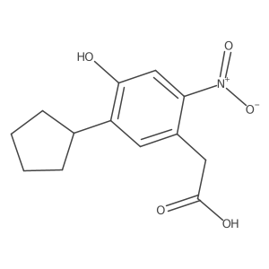 2-(5-Cyclopentyl-4-hydroxy-2-nitro-phenyl)acetic acid结构式