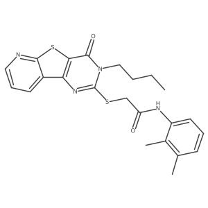 2-((3-butyl-4-oxo-3,4-dihydropyrido[3',2':4,5]thieno[3,2-d]pyrimidin-2-yl)thio)-N-(2,3-dimethylphenyl)acetamide Structure