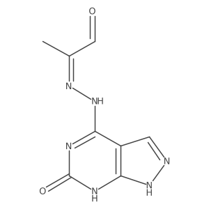 Propanal,2-(6,7-dihydro-6-oxo-1h-pyrazolo[3,4-d]pyrimidin-4-yl)hydrazone结构式