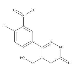 6-(4-Chloro-3-nitrophenyl)-4,5-dihydro-5-(hydroxymethyl)-3(2h)-pyridazinone Structure