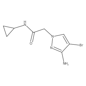 2-(3-Amino-4-bromo-1H-pyrazol-1-YL)-N-cyclopropylacetamide结构式
