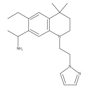 1-[6-Ethyl-4,4-dimethyl-1-(2-pyrazol-1-yl-ethyl)-1,2,3,4-tetrahydro-quinolin-7-yl]-ethylamine结构式