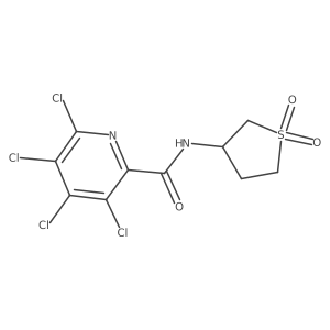 3,4,5,6-tetrachloro-N-(1,1-dioxo-1lambda6-thiolan-3-yl)pyridine-2-carboxamide结构式