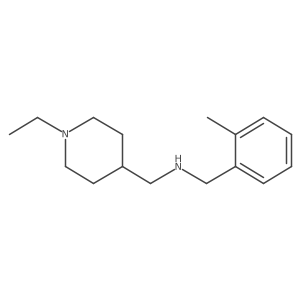4-Piperidinemethanamine, 1-ethyl-N-[(2-methylphenyl)methyl]-结构式