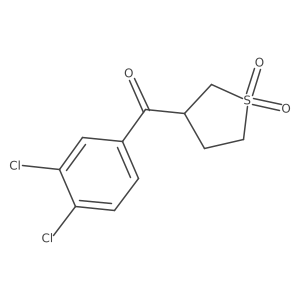 3-(3,4-Dichlorobenzoyl)-1lambda6-thiolane-1,1-dione结构式