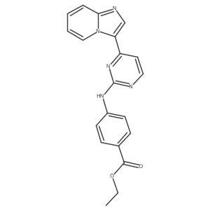 Ethyl 4-((4-(imidazo[1,2-a]pyridin-3-yl)pyrimidin-2-yl)amino)benzoate结构式