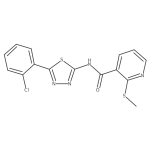 N-[5-(2-chlorophenyl)-1,3,4-thiadiazol-2-yl]-2-(methylsulfanyl)pyridine-3-carboxamide Structure